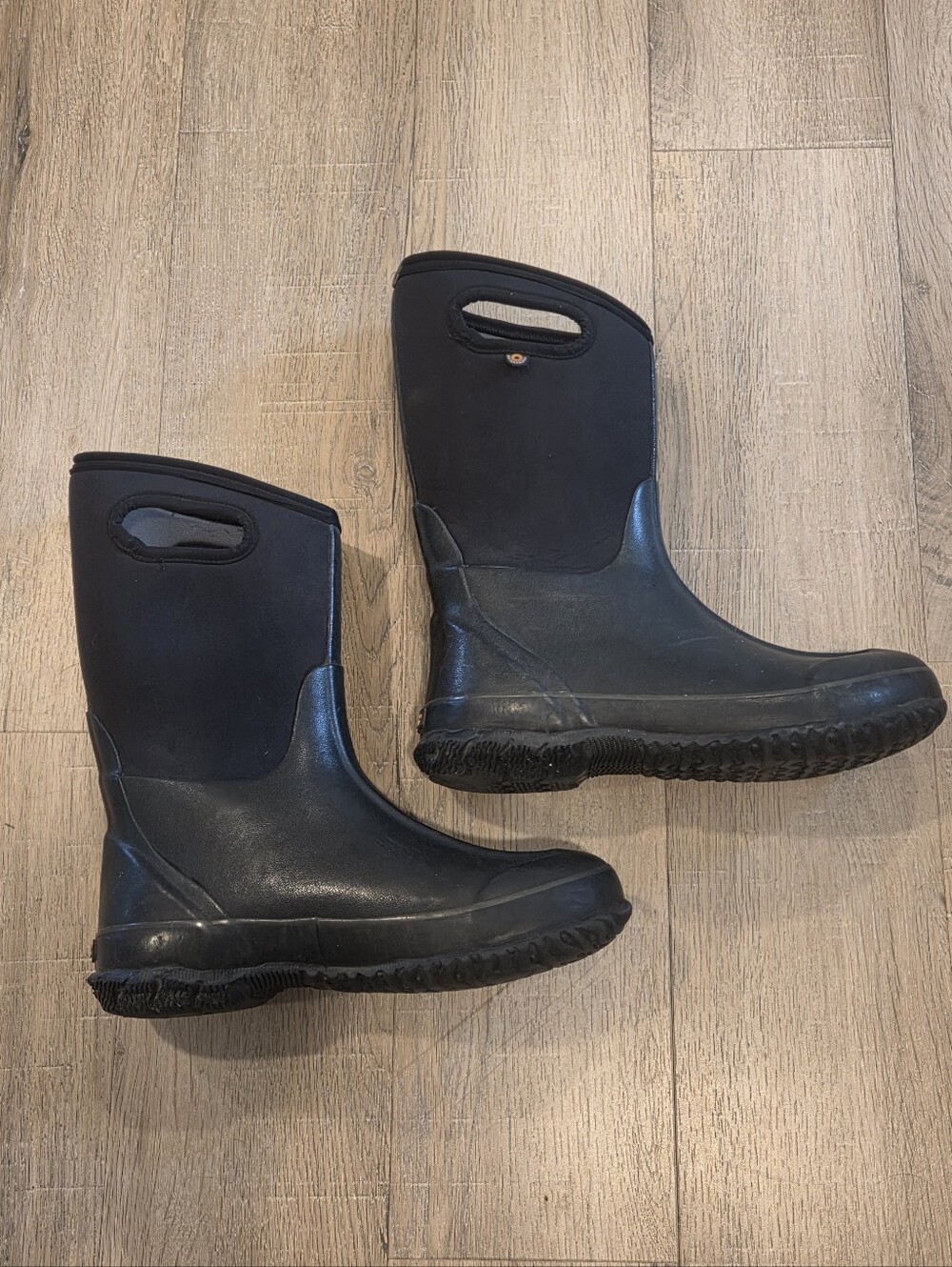Bogs Youth Sz 6 Black Waterproof Insulated Rain Snow Boots Classic High
